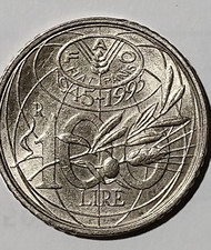 MONETA 100 LIRE FAO PICCOLA CINQUANTENARIO 1945/1995 MOLTO RARA  (H)
