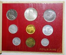 *CITTA' DEL VATICANO 1959  DIVISIONALE 9 MONETE CON 100 LIRE D'ORO FDC