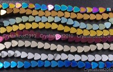 Perline a cuore piatto con pietra preziosa ematite naturale 4mm 6mm 8mm...