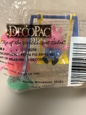 Peppa Pig Swing Set DecoPac Cake Topper Kit - Nuovo