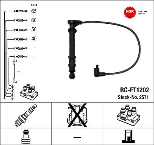 Kit cavi accensione ngk - cavi, 2571