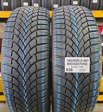 2X PNEUMATICI USATI 185/65 R15 88T BRIDGESTONE BLIZZAK LM005 TERMICHE M+S 