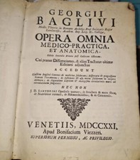 Georgi Baglivi Opera Omnia Medico Practica Et Anatomia .1721