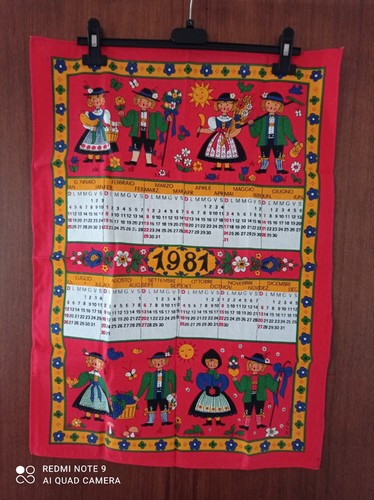 Strofinaccio con calendario - strofinaccio,