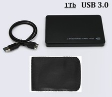 Hard disk esterno 1Tb HGST HITACHI usb 3.0 nero fodero custodia in pelle omaggio