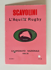 tessera scavolini l'aquila rubgy anno 1984-85 stadio fattori