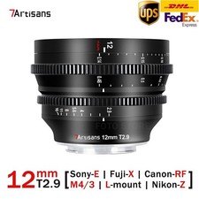 7artisans 12mm T2.9 APS-C Cine Lens for Fuji Sony Nikon Canon M4/3 Leica L Mount