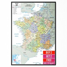 Mappa della Francia Wall Art
