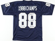 Maglia Notre Dame 1988 con Chris Zorich, Frank Stams, Tony Rice e Pat Terrell 