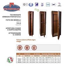 ARMADIO PORTAFUCILI TCL/5 145X34X28 HxLxP CHIAVE DOPPIA MAPPA TECHNOMAX TCL