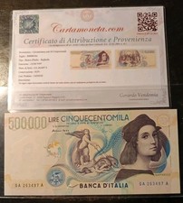 500000 Lire Raffaello