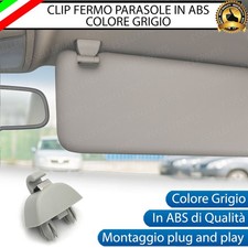 CLIP FERMO ALETTA PARASOLE GANCIO RICAMBIO GRIGIO PER VW POLO 6R 6C1 DAL 2014