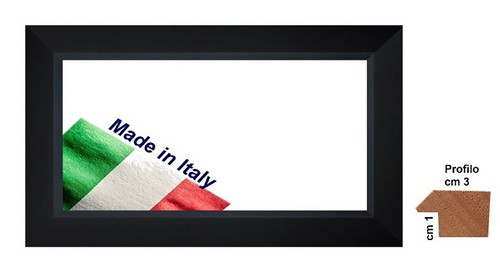 Cornice nera opaca con - cornice,