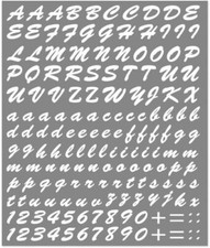 Adesivi lettere numeri