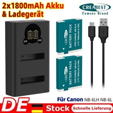 2x NB-6L NB-6LH batteria e