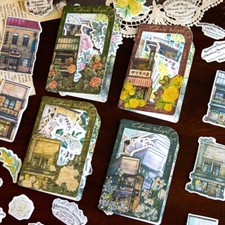 Adesivi adesivi retrò negozio fiori carta washi diario fai da te scrapbooking artigianato