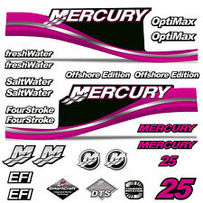 Mercury 25 Quattro 4 Tempi Decalcomania Kit Fuoribordo Motore Grafico Rosa