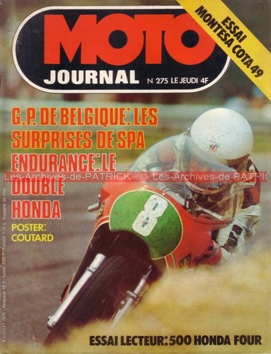 Moto journal 275 honda 500 - 275,