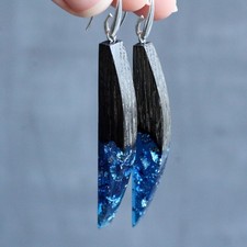 Orecchini in legno di rovere