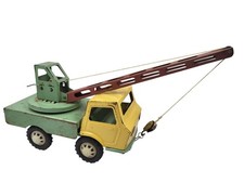 Camion gru giocattolo metallo