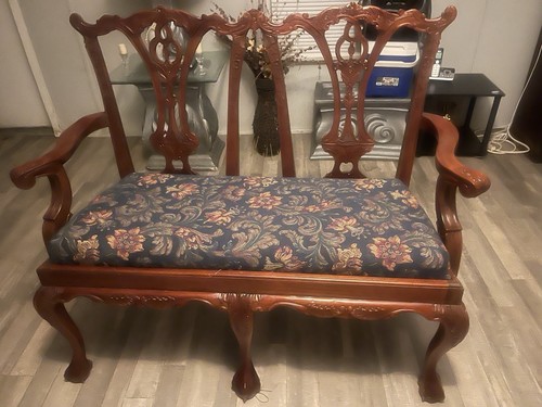 Settee vintage mogano - in,