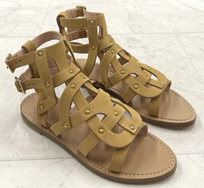 Nuovi sandali Alberta Ferretti in pelle scamosciata con cinturino colore marrone taglia: 37 (US 7)