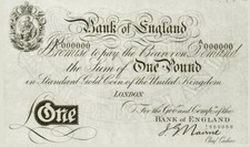 004) Gran Bretagna Banca d'Inghilterra 1 sterlina ND (1902) ESEMPLARE - Riproduzione