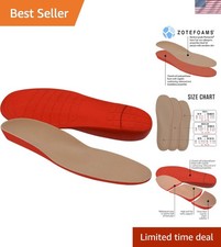 Plastazote Orthotic Comfort Insoles - Women 6-8.5 / Men 5-7.5 Red Foot Pain Foam