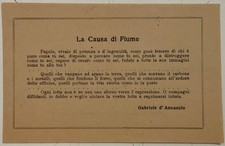GABRIELE D’ANNUNZIO LA CAUSA