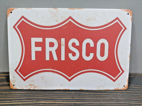 Insegna metallo frisco 12x8 - in,