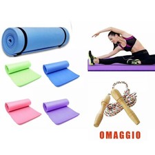 Tappetino yoga Palestra 180x50 tappeto fitness IN OMAGGIO CORDA PER SALTARE
