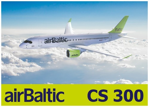 Cartolina air baltic 300 - baltic,