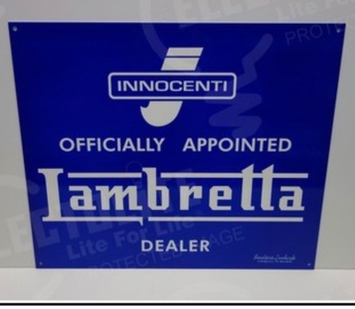 Vintage lambretta enamel - vintage,