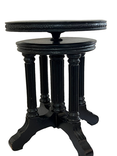 Sgabello pianoforte ebanizzato