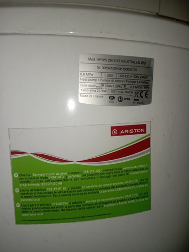 Pompa calore per acqua - di, l'acqua
