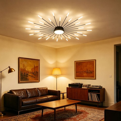 Lampada soffitto radiale nero - radiale,