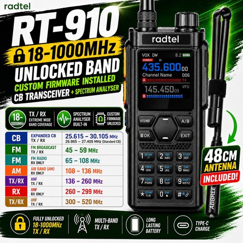 Radtel 910 1000mhz - radtel, con