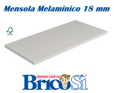 MENSOLA MENSOLE ARREDO CASA LEGNO TRUCIOLARE RIPIANO IN MELAMINICO BIANCO