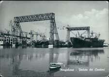 cp377 cartolina  monfalcone veduta dei cantieri provincia di gorizia