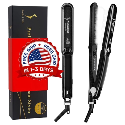 Plancha cabello con - cabello, vapor