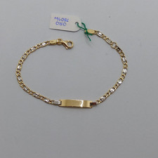 BRACCIALE PER BAMBINI CON TARGHETTA IN ORO GIALLO E BIANCO 18KT 2,35 GR. (7891)