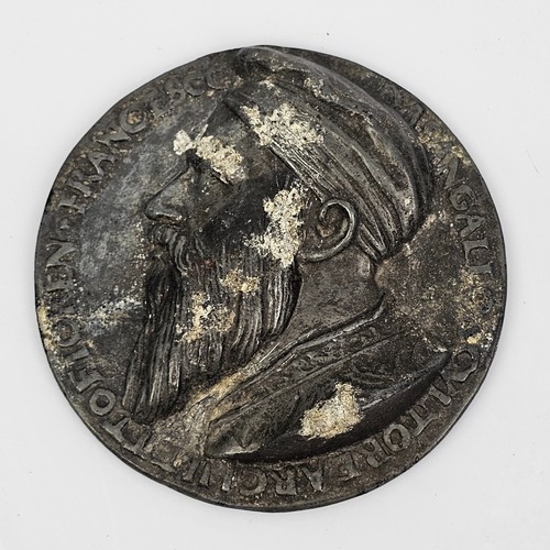 Antica placca medaglia bronzo - medaglia,