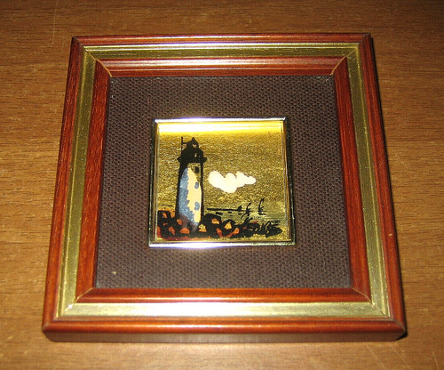 Quadro serigrafia foglia - foglia, oro