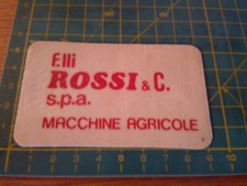 ADESIVO STICKER VINTAGE in tessuto gia' usato f.lli rossi macchine agricole a