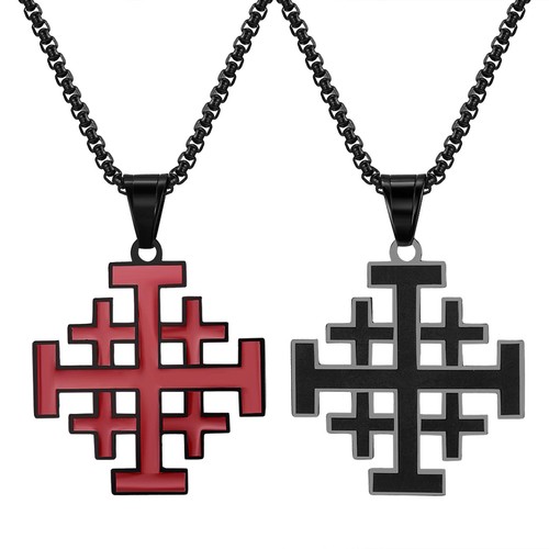 Jerusalem cross pendant - jerusalem,