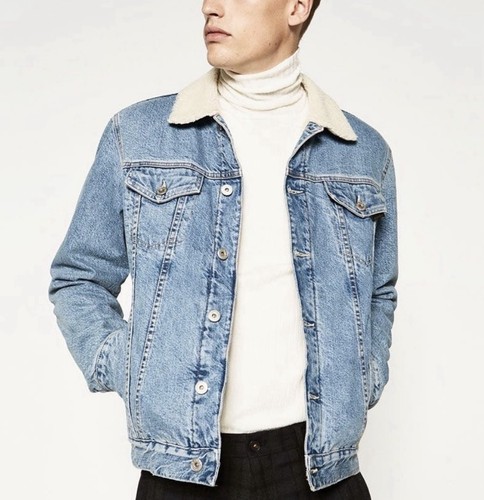Giacca foderata sherpa - , denim