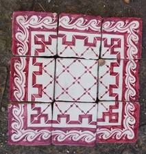 Piastrelle ceramiche 7,5 x 7,5  dipinte a mano supporto cotto manuale