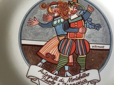 PIATTO CERAMICA  DE SIMONE  PAOLO E FRANCESCA  AUTOGRILL MONTEFELTRO