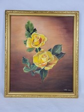 Dipinto Olio Rose Gialle