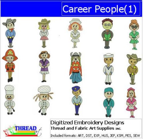 Set disegno ricamo career - set,
